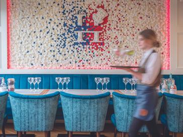 HYDE Hotel | Galway | flower wall in HYDE bar Galway